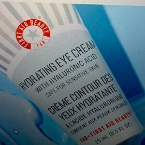First aid, Beauty, hydrating eye cream, new inbox, with‎ hyaluronic acid, .5 oz